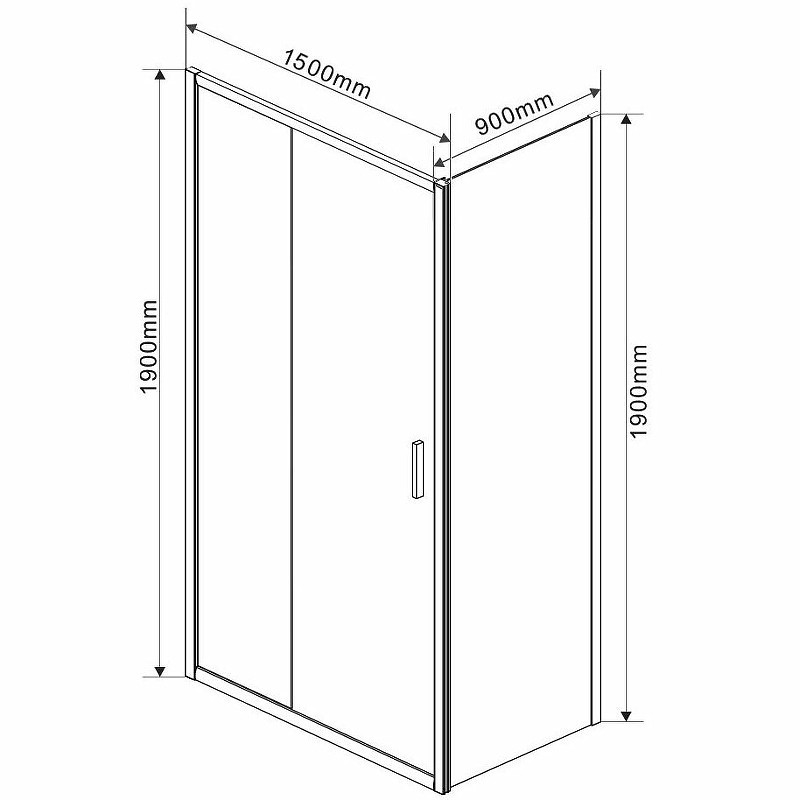 Душевой уголок Vincea Garda 150x90 VSR-1G9015CLB