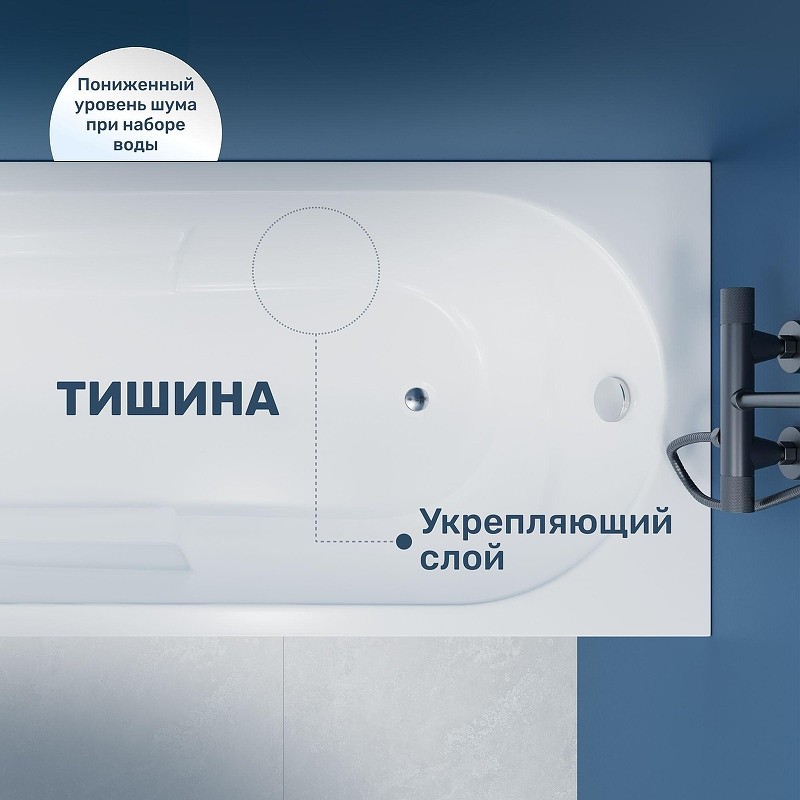 Акриловая ванна Vincea 170х75 VBT-2A170-FR
