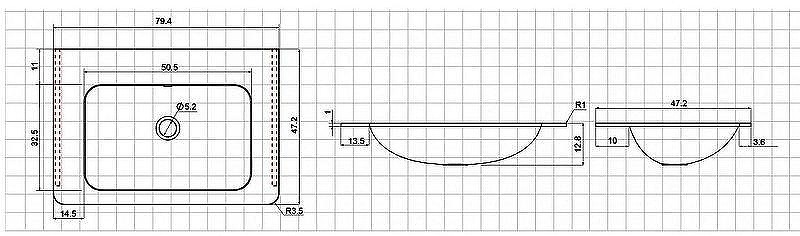 Раковина Vincea 80 VCB-2VP800W