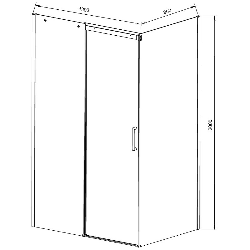Душевой уголок Vincea Dice 130x80 VSR-4D8013CLGM