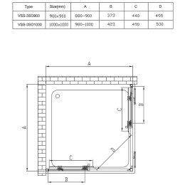 Душевой уголок Vincea Soft 90x90 VSS-3SO900CLGM