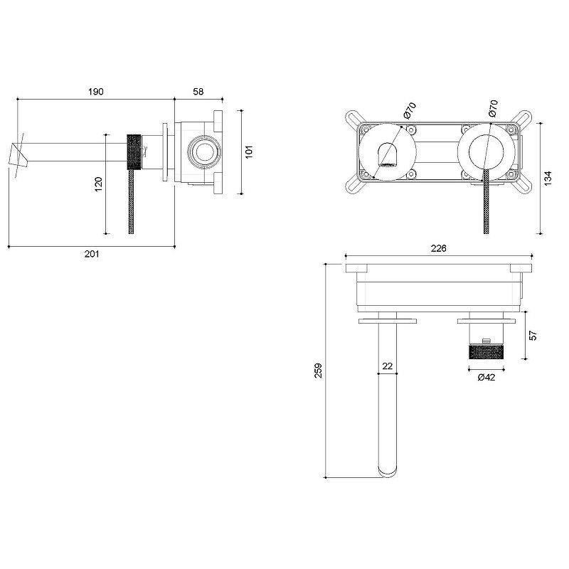 Смеситель для раковины Vincea Rim VBFW-2RM1CH