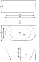 Акриловая ванна Vincea 170х80 VBT-428-1700L