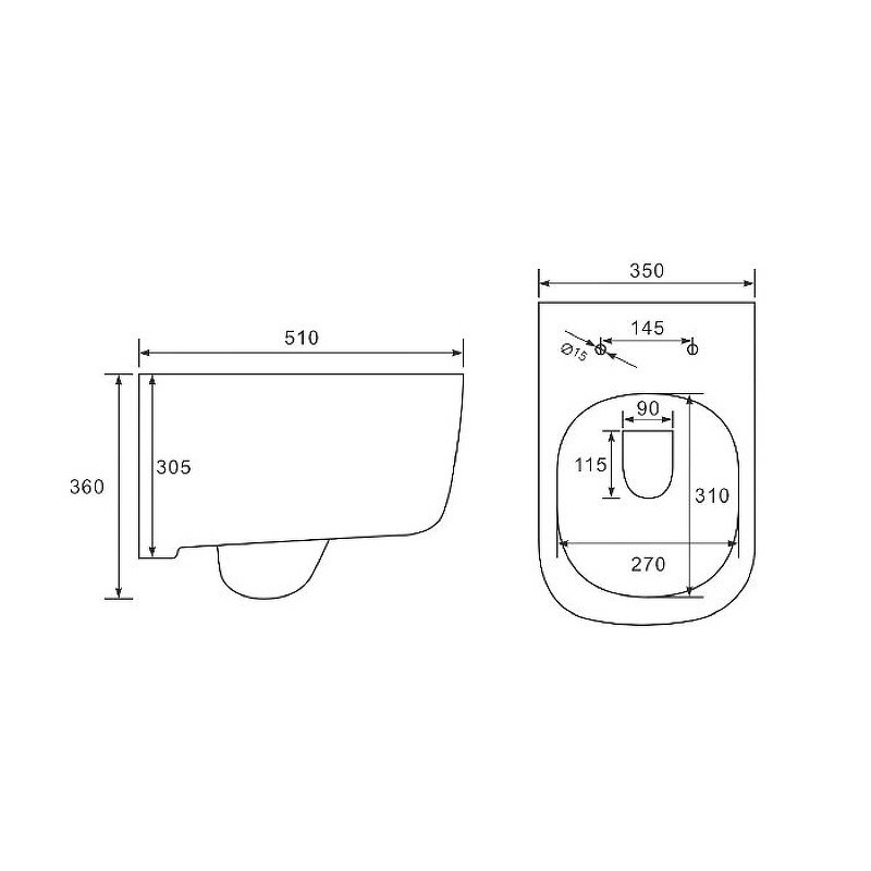 Унитаз Vincea Idea Rimless VT1-33 подвесной