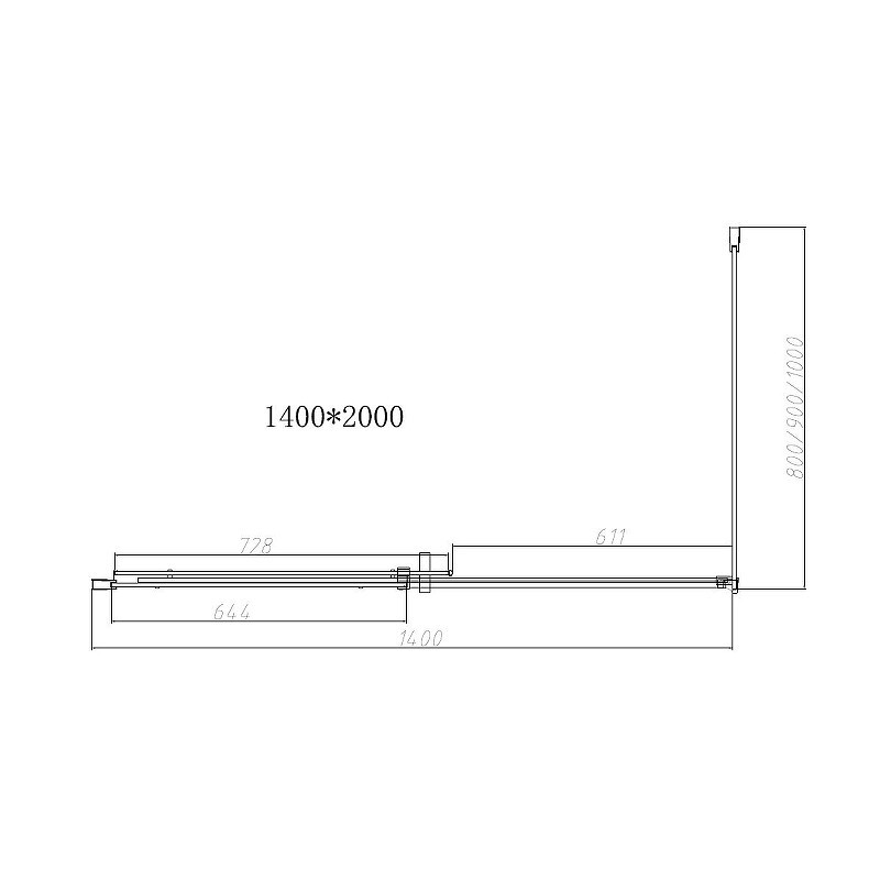 Душевой уголок Vincea Dice 140x100 VSR-4D1014CL