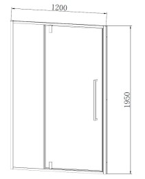 Душевая дверь Vincea Slim-N 120 VDP-4SN120CLB