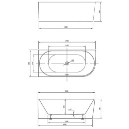 Акриловая ванна Vincea 170x80 VBT-402-1700L