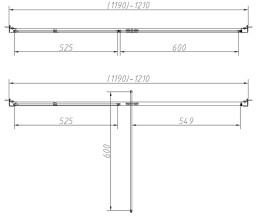 Душевая дверь Vincea Slim-N 120 VDP-4SN120CLGM