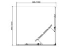 Душевой уголок Vincea Слим 8мм (Slim 8mm) 100х100 VSS-4SL100CLGM