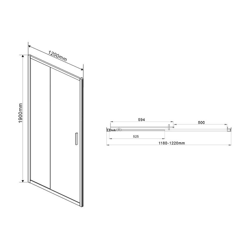 Душевая дверь Vincea Garda 120 VDS-1G120CLBN