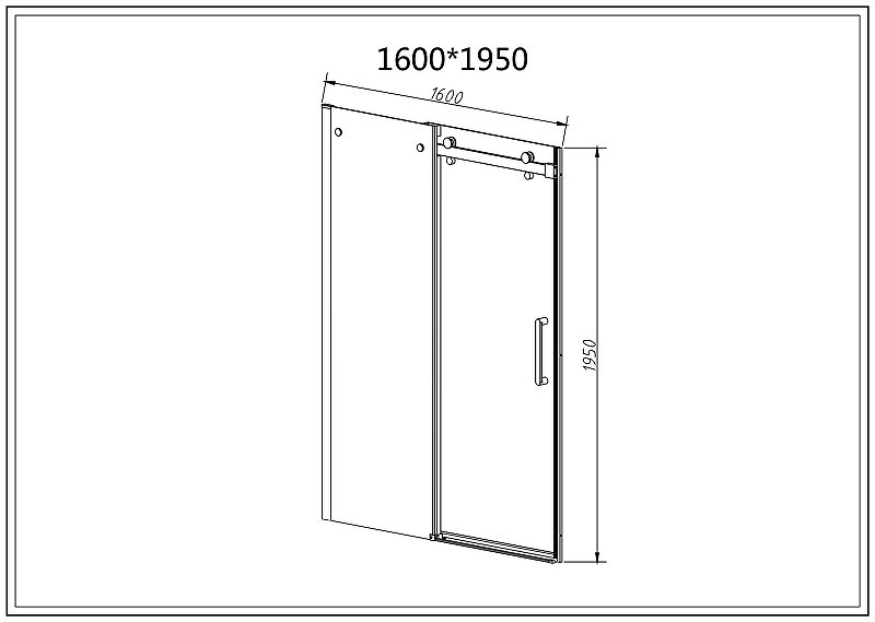 Душевая дверь Vincea Como-N 160 VDS-4CN160CL