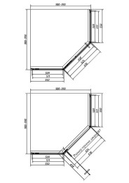 Душевой уголок Vincea Слим-Н (Slim-N) 100х100 VSP-4SN100CLG