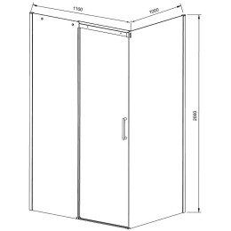 Душевой уголок Vincea Dice 110x100 VSR-4D1011CL