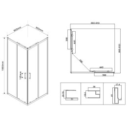 Душевой уголок Vincea City 90x90 VSS-5CT900CLGM