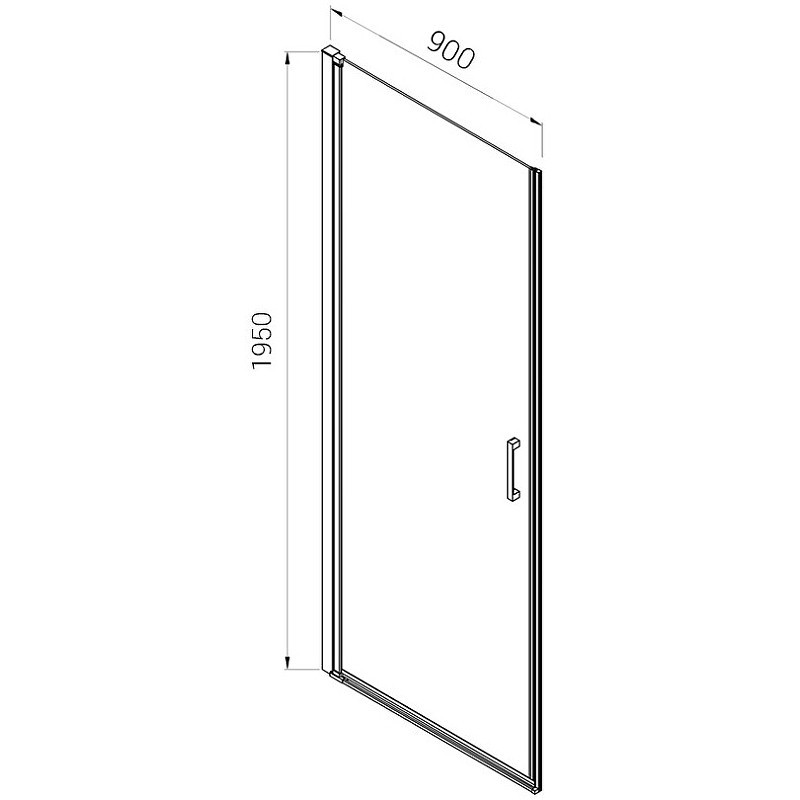 Душевая дверь Vincea Alpha 90 VDP-3AL900CLG