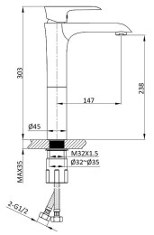 Смеситель для раковины Vincea Esse VBF-1E2CH