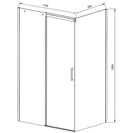 Душевой уголок Vincea Dice 110x80 VSR-4D8011CLB