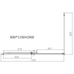 Душевой уголок Vincea Dice 110x80 VSR-4D8011CLB