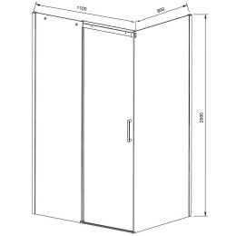 Душевой уголок Vincea Dice 110x90 VSR-4D9011CL