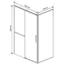 Душевой уголок Vincea Slim Soft 140x90 VSR-1SS9014CLG