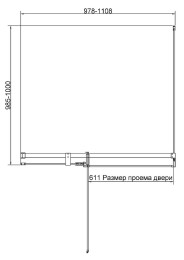 Душевой уголок Vincea Экстенза (Extenza) 110х100 VSR-4EX101110CLGM