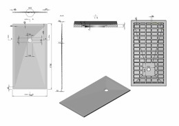 Душевой поддон из искусственного камня Vincea 170x90 VST-4SR9017W