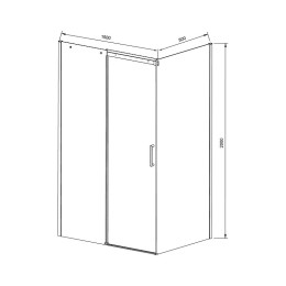 Душевой уголок Vincea Dice 150x80 VSR-4D8015CLB