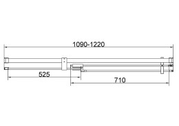 Душевая дверь Vincea Экстенза (Extenza) 120 VDP-4EX1112CLBN