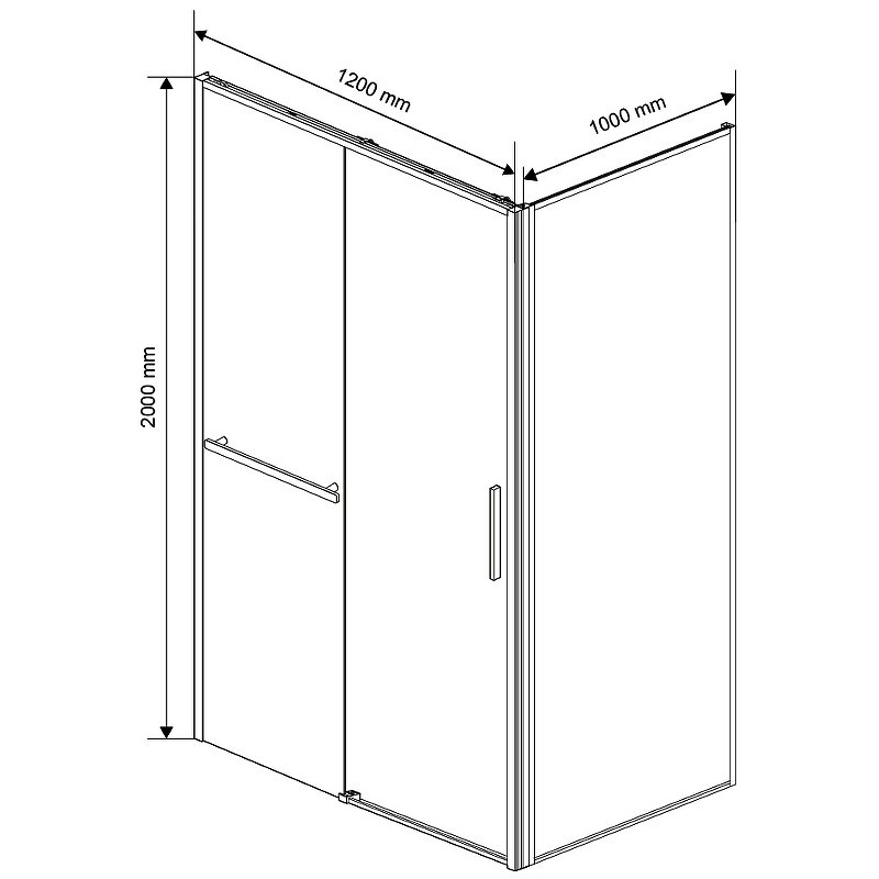 Душевой уголок Vincea Slim Soft 120x100 VSR-1SS1012CL