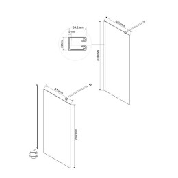 Душевая перегородка Vincea Walk in 100 VSW-1H100MRG