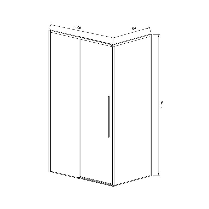 Душевой уголок Vincea Slim-N 100x80 VSR-4SN8010CL