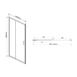 Душевая дверь Vincea Garda 130 VDS-1G130CLB