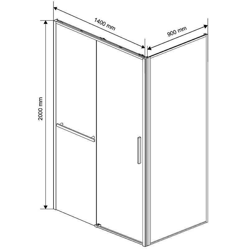 Душевой уголок Vincea Slim Soft 140x90 VSR-1SS9014CLB