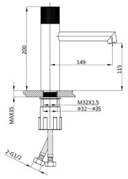 Смеситель для раковины Vincea Desire VBF-1D3GM
