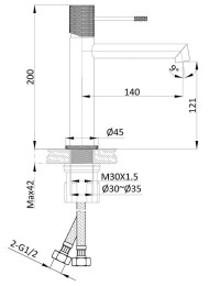 Смеситель для раковины Vincea Desire VBF-1D1GM
