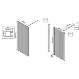 Душевая перегородка Vincea Волк-Ин (Walk-In) 90 VSW-1HP900FLBN