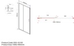 Душевая дверь Vincea Garda 150 VDS-1G150CH