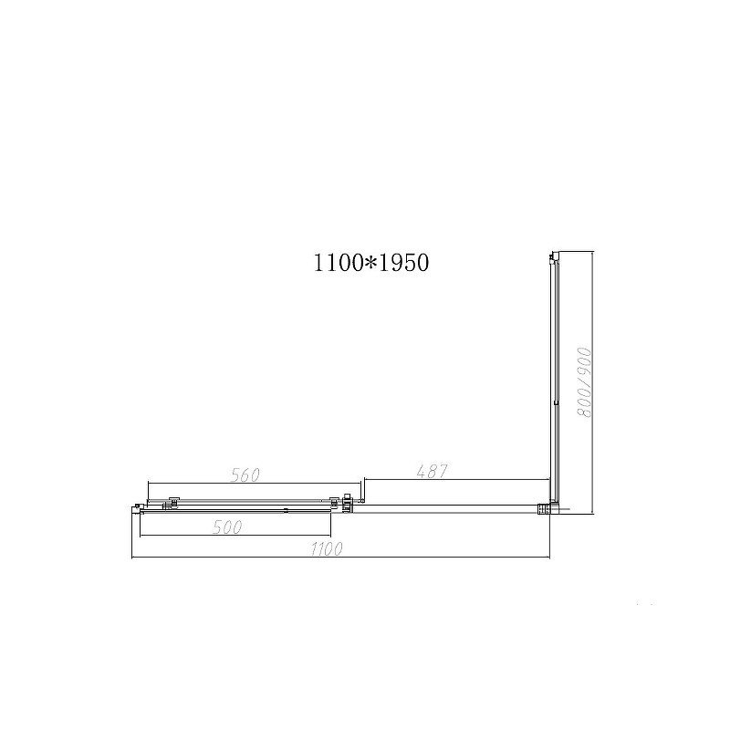 Душевой уголок Vincea Slim-N 110x90 VSR-4SN9011CL