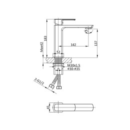 Смеситель для раковины Vincea Next VBF-1N1GM