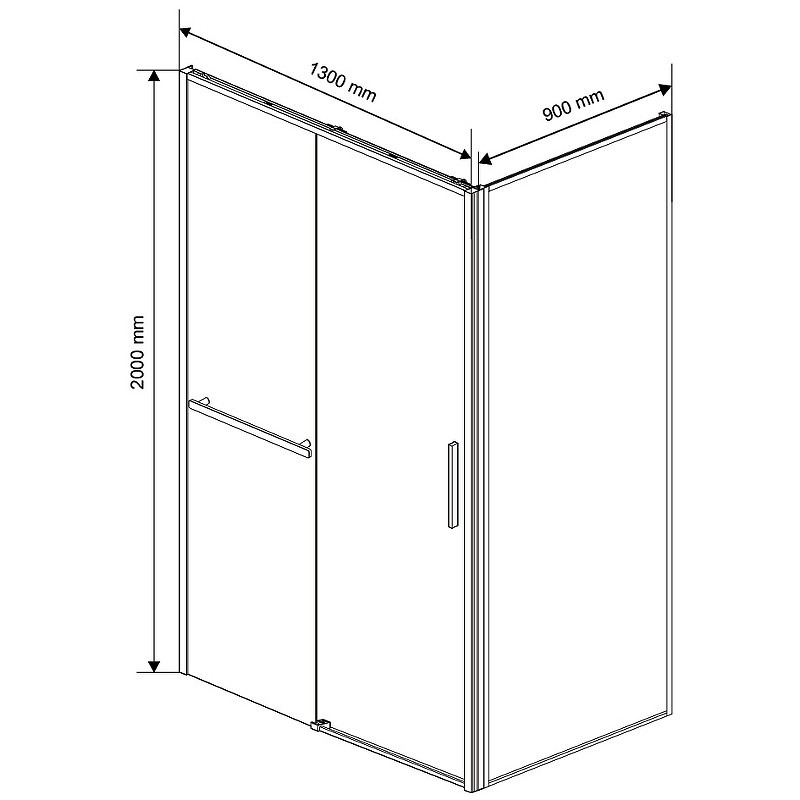 Душевой уголок Vincea Slim Soft 130x90 VSR-1SS9013CL