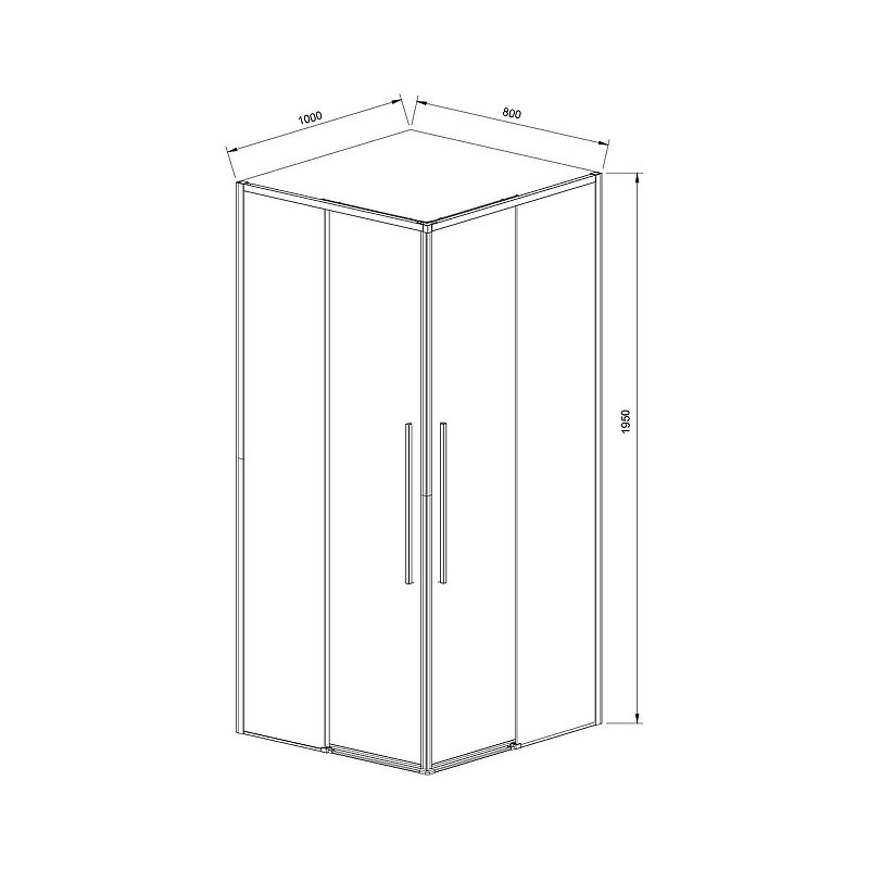 Душевой уголок Vincea Slim-N 100x80 VSS-4SN8010CLBN