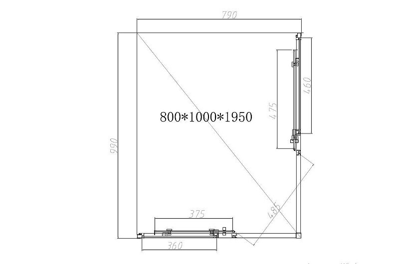 Душевой уголок Vincea Slim-N 100x80 VSS-4SN8010CLBN