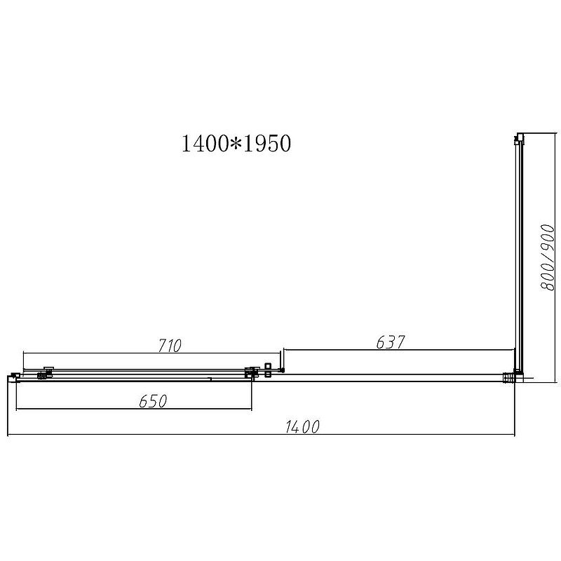 Душевой уголок Vincea Slim-N 140x90 VSR-4SN9014CGB