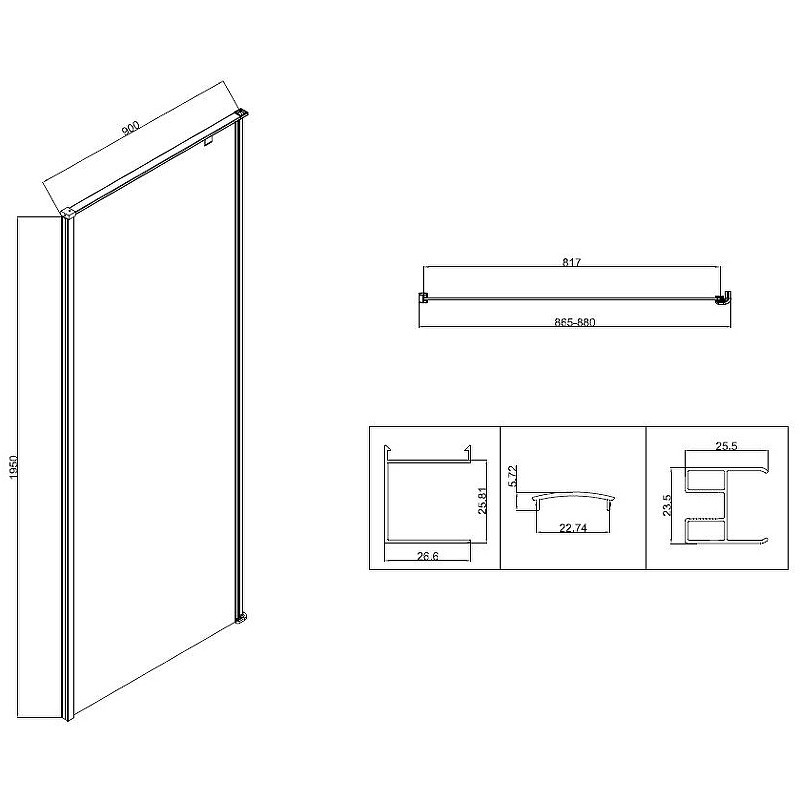 Душевой уголок Vincea Slim-N 90x90 VSR-5SN9090CLGM