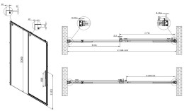 Душевая дверь Vincea Ultima 140 VDS-7UL140CL