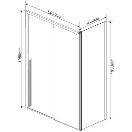 Душевой уголок Vincea Lugano 130x90 VSR-1L9013CLGM-1