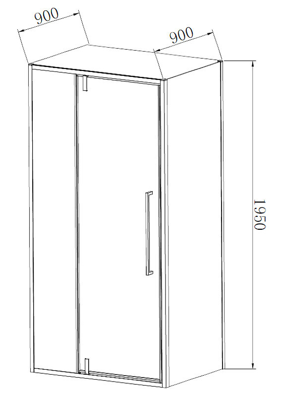 Душевой уголок Vincea Slim-N 100x90 VSR-4SNP9010CLB