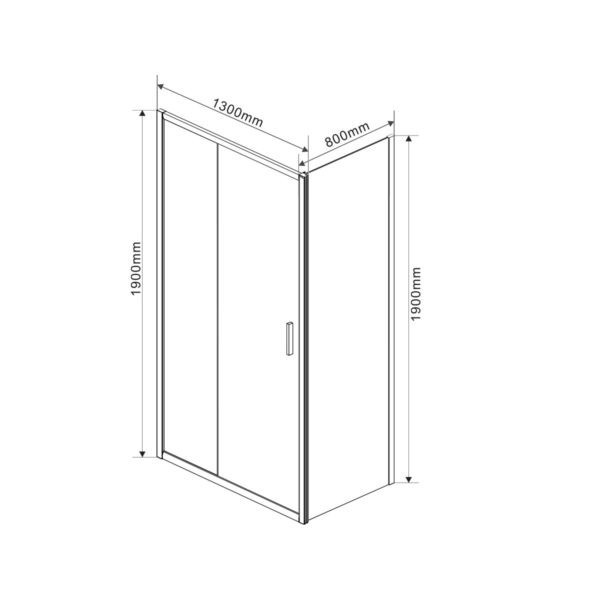 Душевой уголок Vincea Garda 130х80 VSR-1G8013CLB