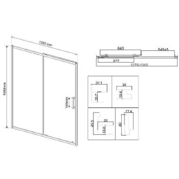 Душевая дверь Vincea City 130 VDS-5CT130MT