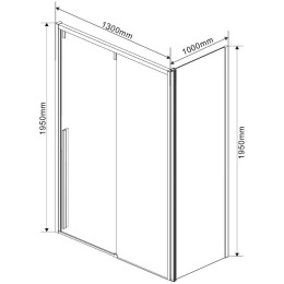 Душевой уголок Vincea Lugano 130x100 VSR-1L1013CLGM-1